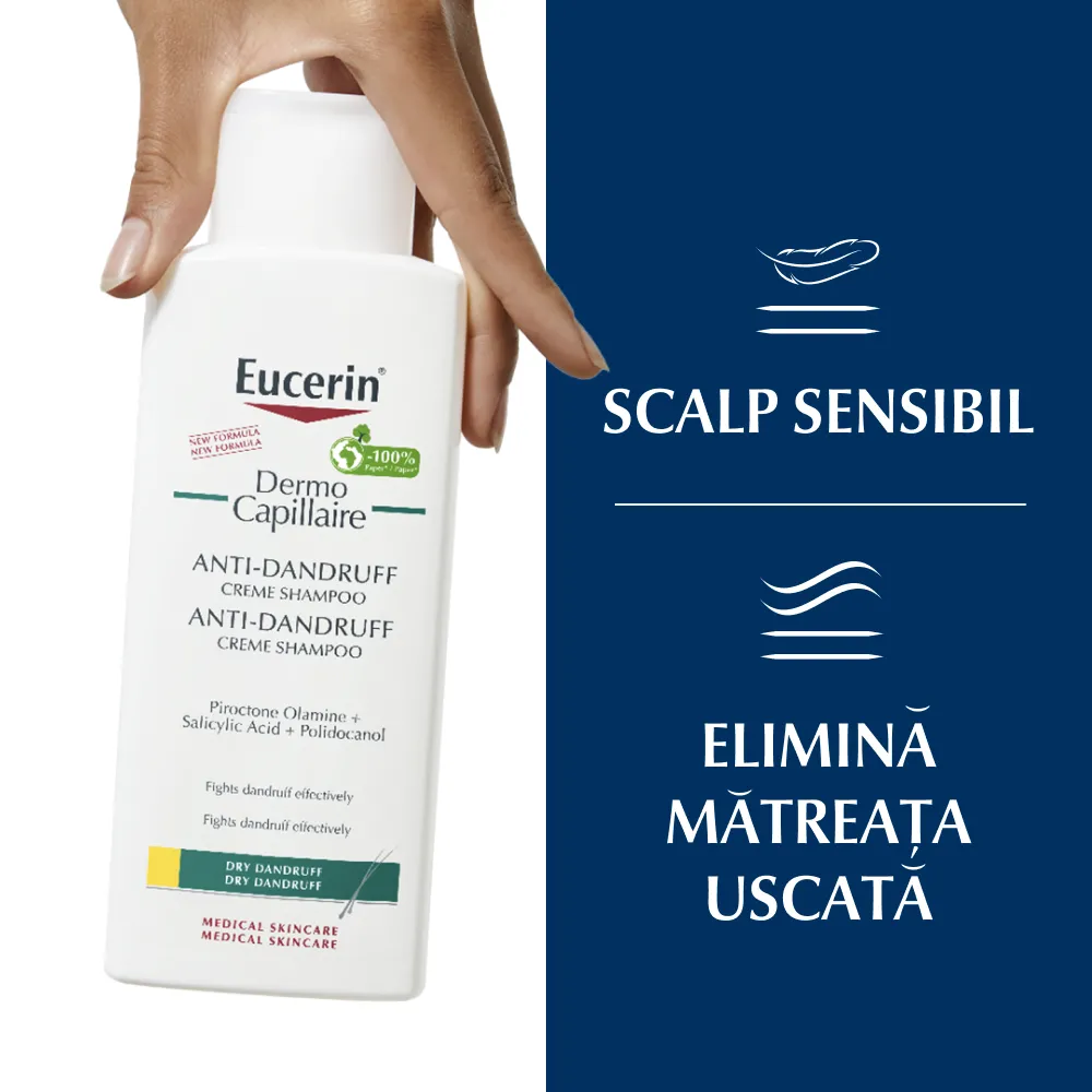 Sampon Crema Anti-matreata Uscata DermoCapillaire, 250ml, Eucerin