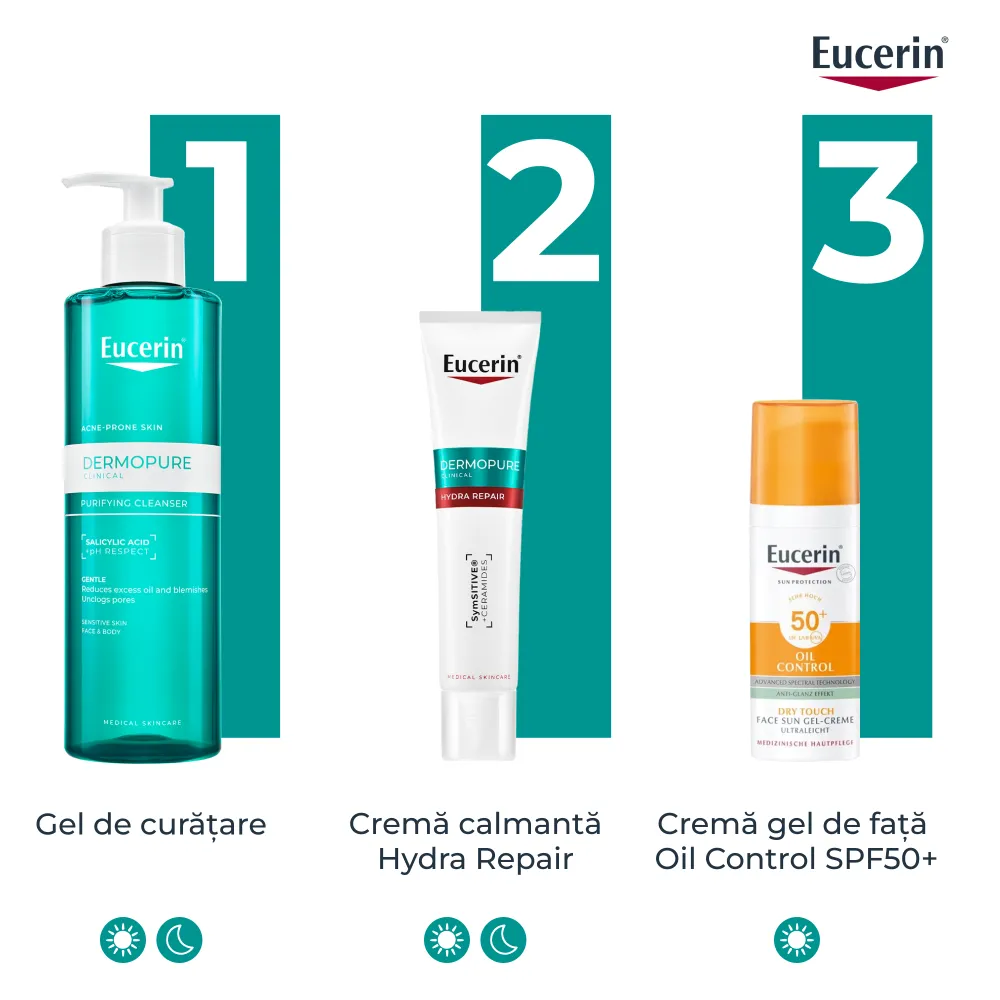 Fluid Hidratant de Fata DermoPure, 40ml, Eucerin