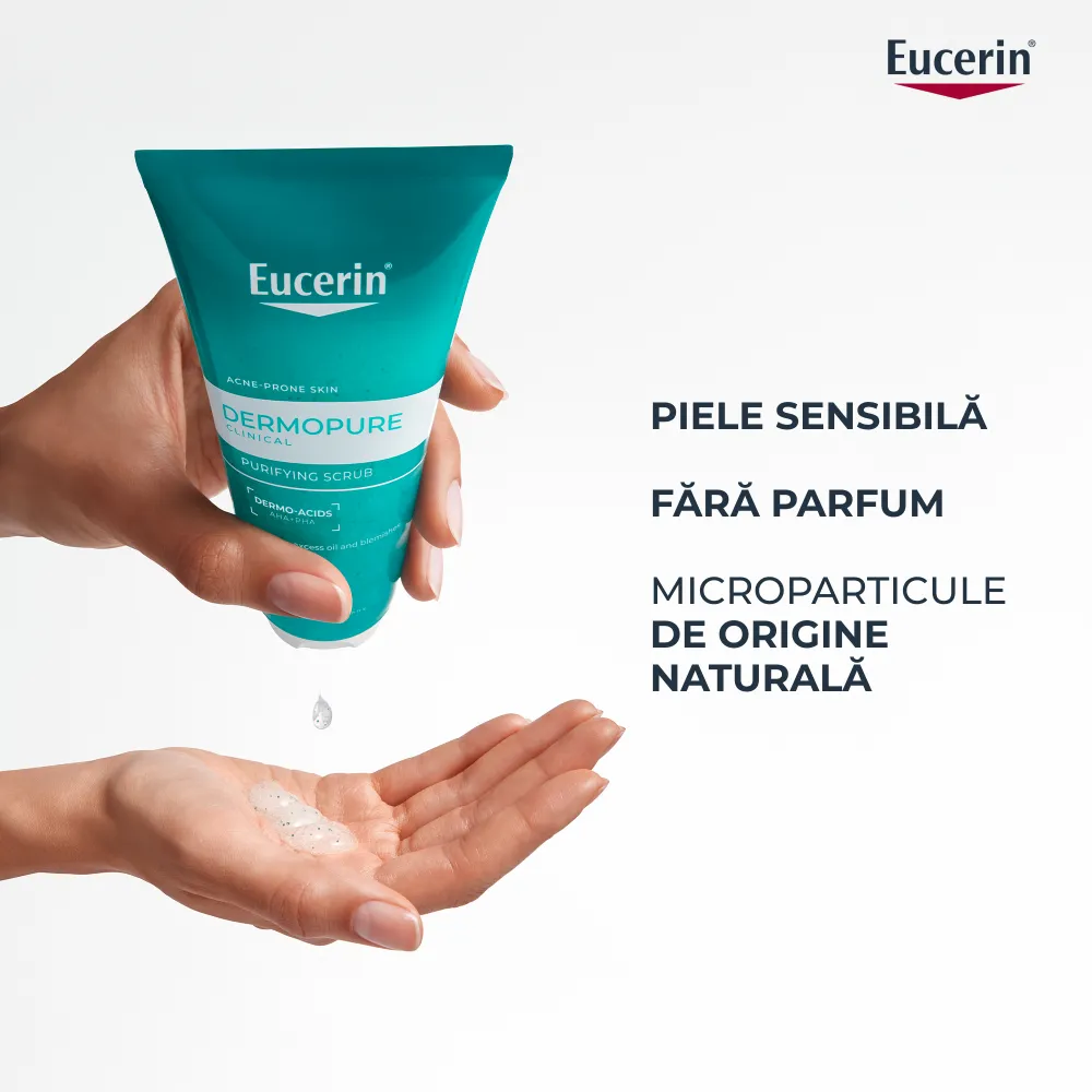 Gel Tip Scrub de Curatare DermoPure, 100ml, Eucerin