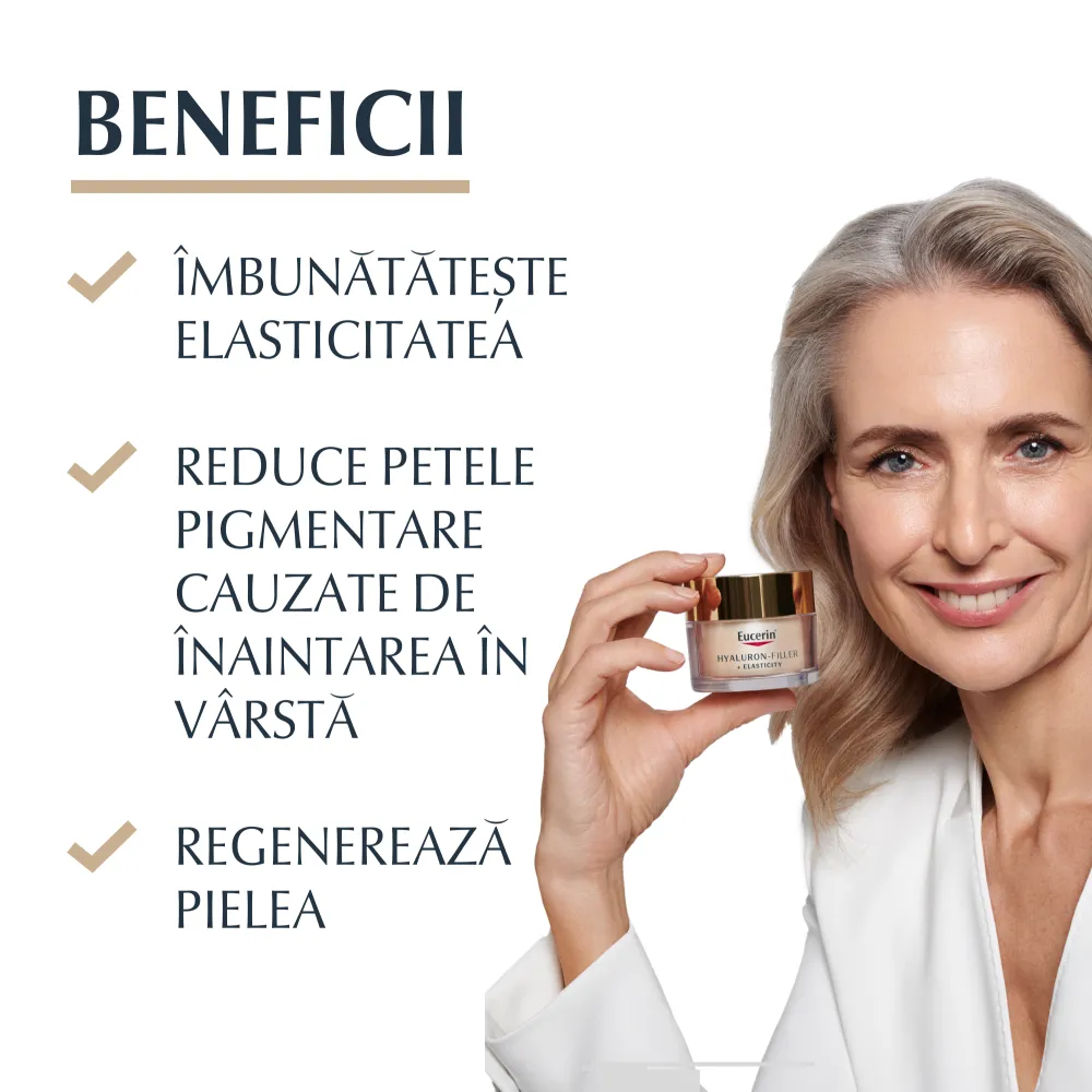 Crema de Noapte Hyaluron Filler + Elasticity, 50ml, Eucerin