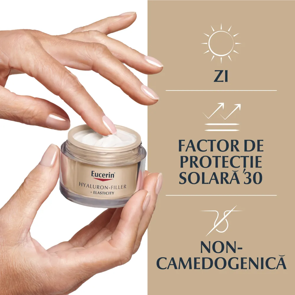 Crema de Zi SPF30 Hyaluron Filler + Elasticity, 50ml, Eucerin