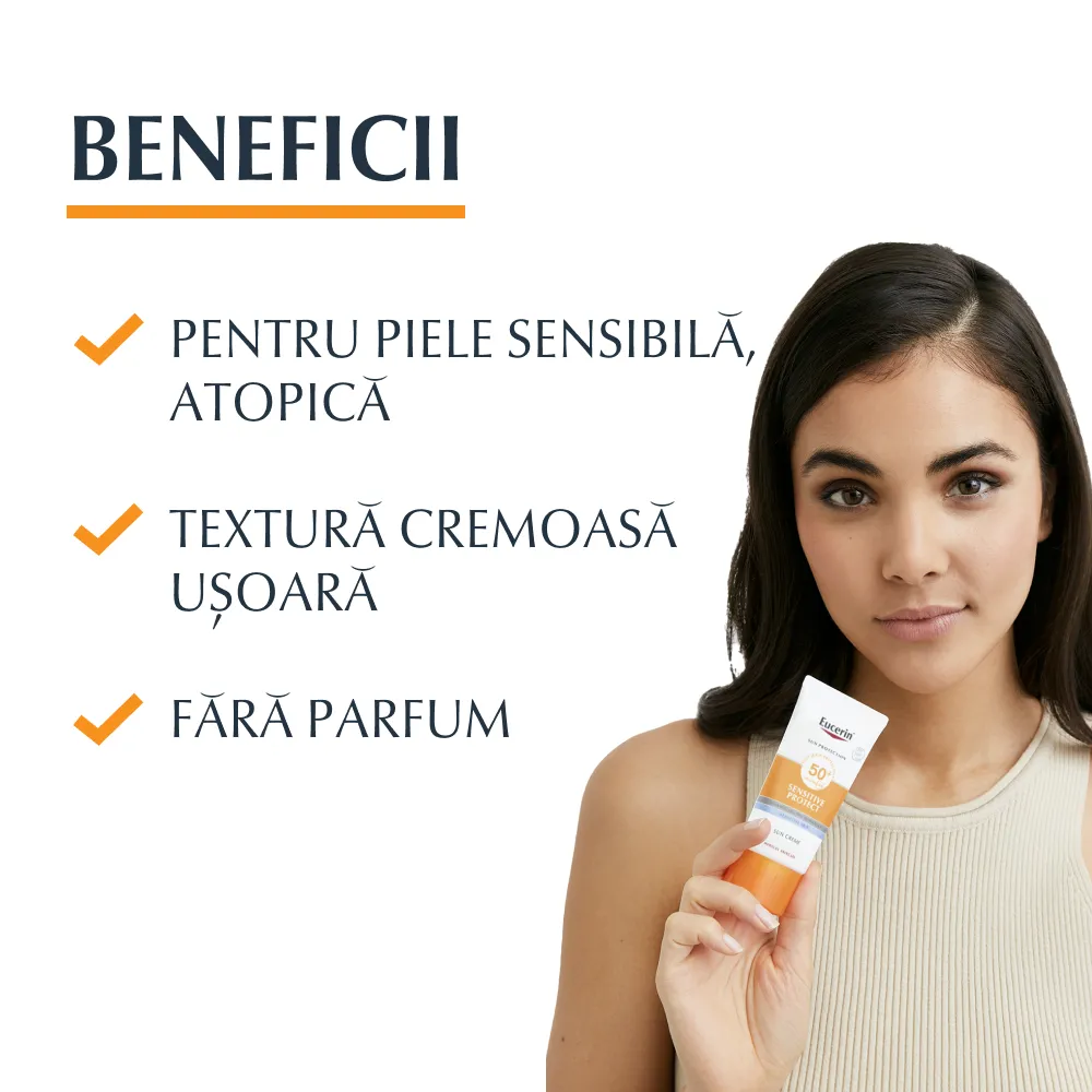 Protectie solara Sun Face Cream SPF50+, 50ml, Eucerin