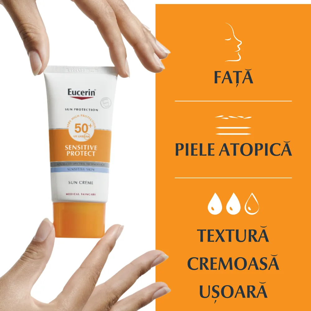 Protectie solara Sun Face Cream SPF50+, 50ml, Eucerin