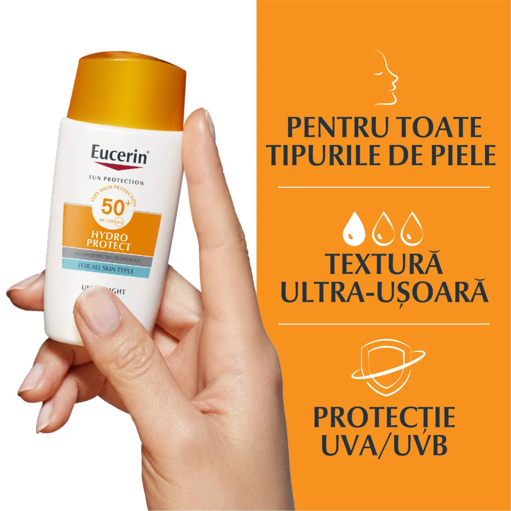 Protectie solara Sun Face Hydro Protect SPF50+, 50ml, Eucerin