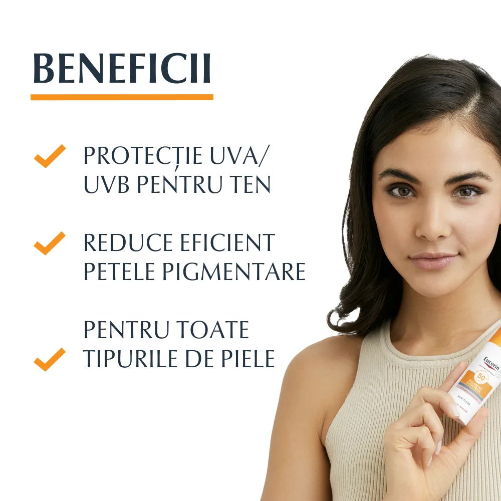 Crema de Fata SPF50+ Sun Protection Pigment Control, 50ml, Eucerin