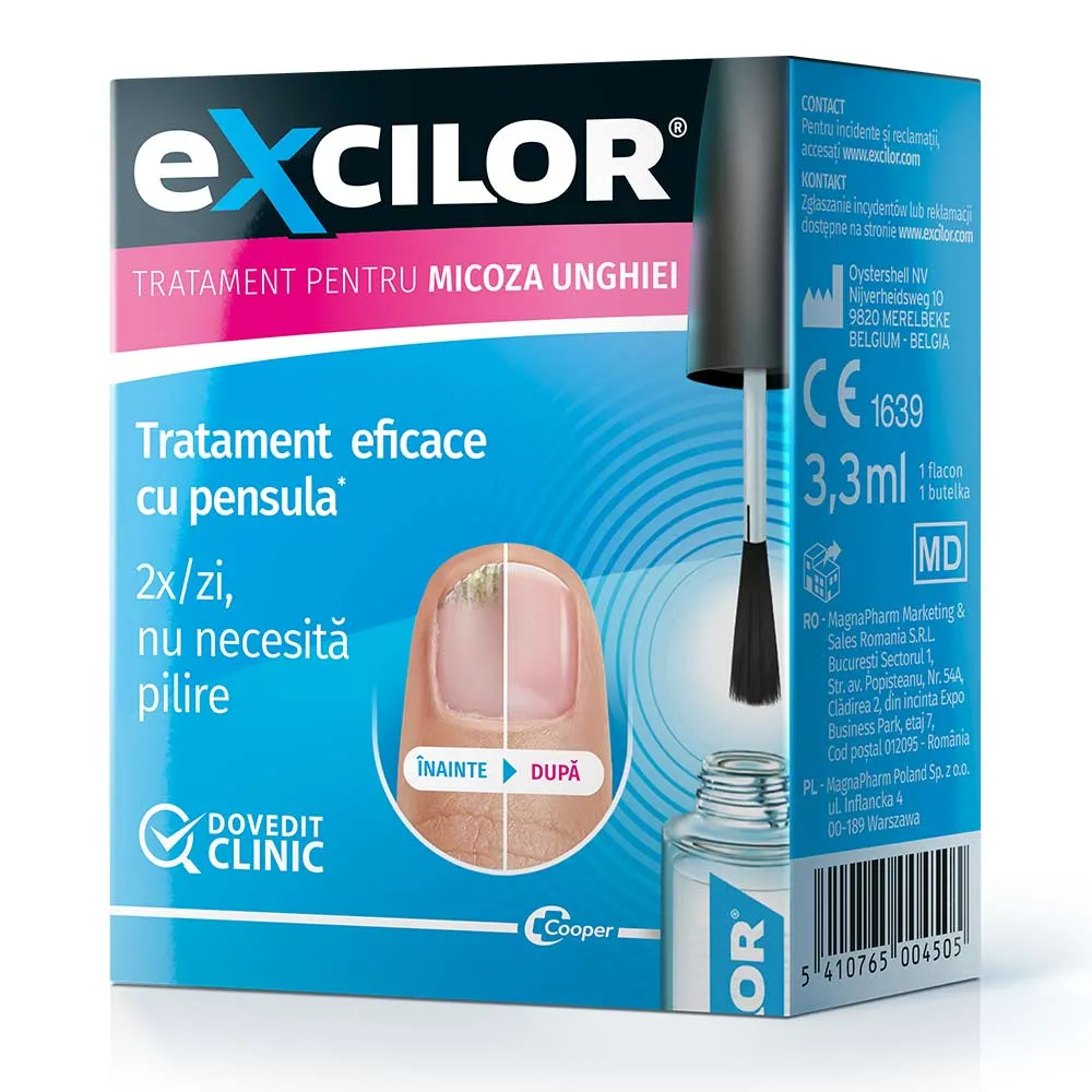 Excilor solutie tratament pentru micoza unghiei, 3,3 ml, Magna Pharm