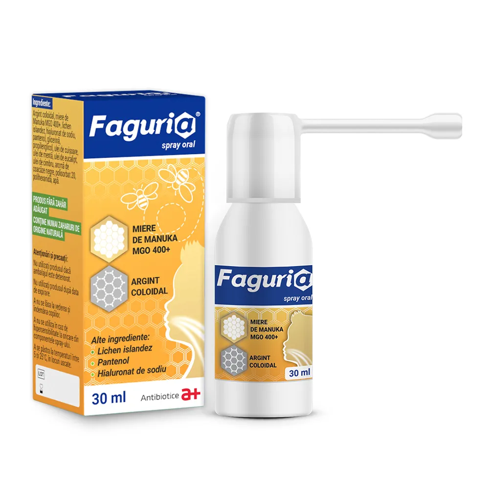 Spray oral Gardlox Manusilver Faguria, 30ml, Antibiotice S.A.