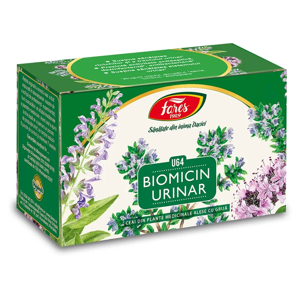 Ceai Biomicin Urinar, 20 plicuri, Fares