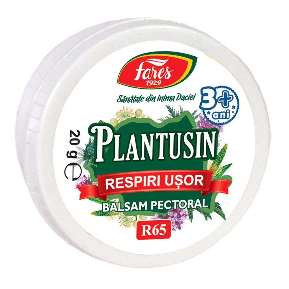 Balsam pectoral Plantusin Respiri Usor R65, 20 g, Fares