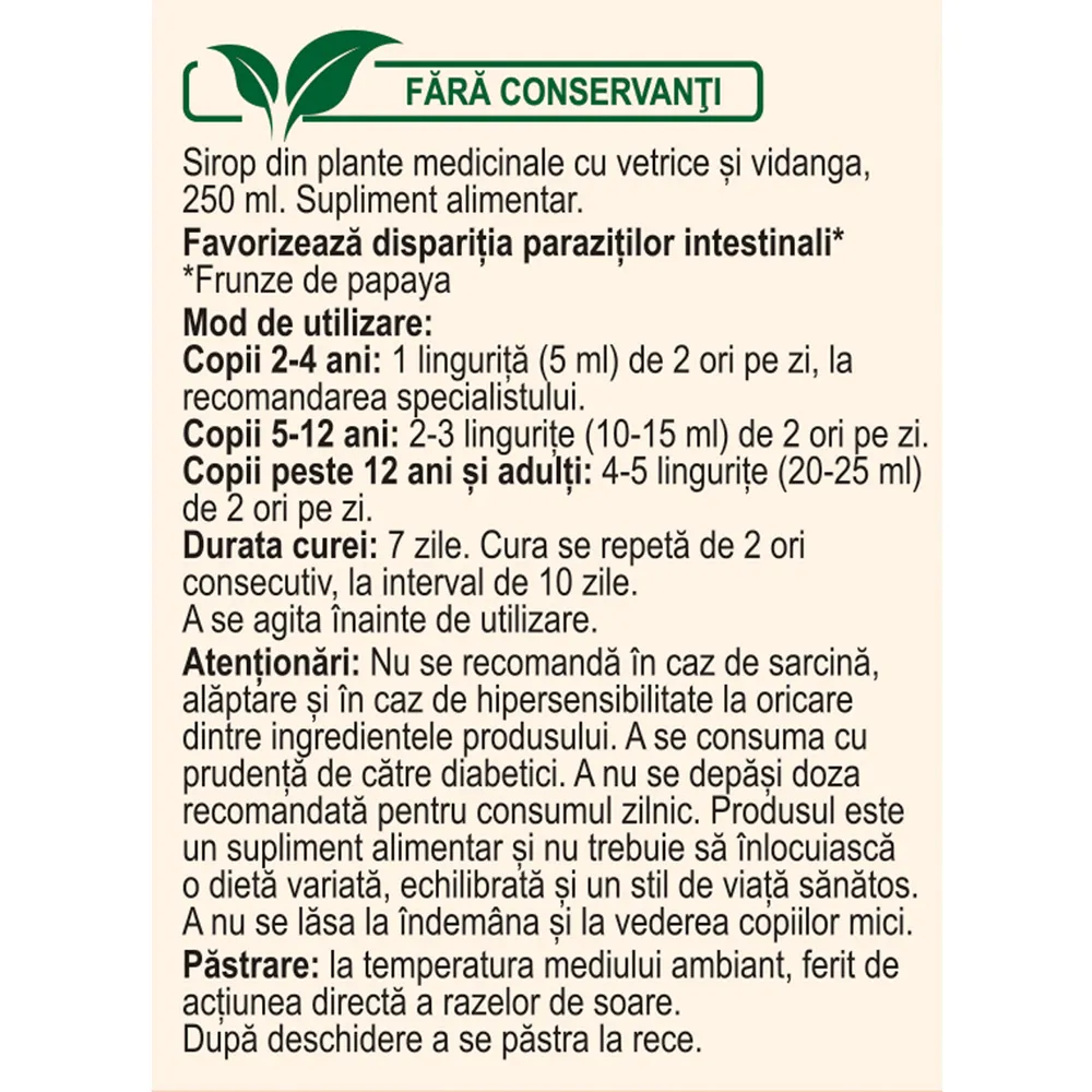 Sirop Vericin, 250ml, Fares