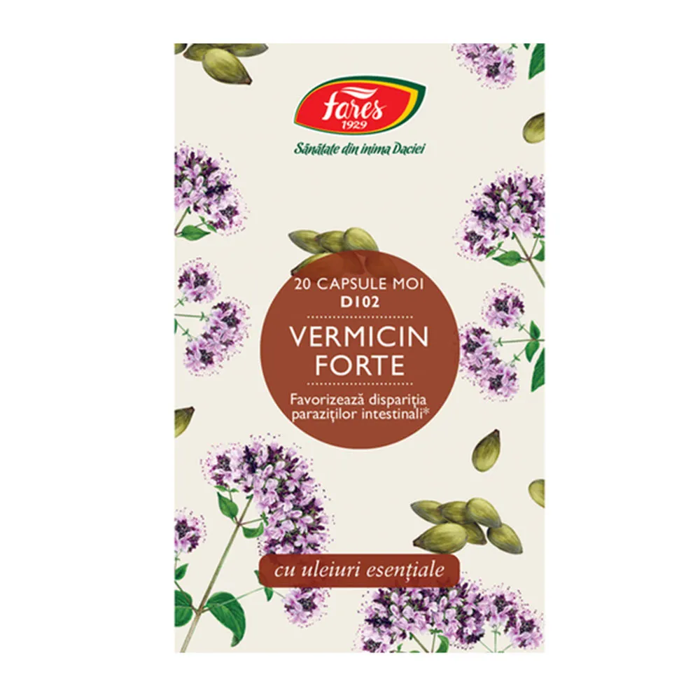 Vermicin Forte, 20 capsule moi, Fares
