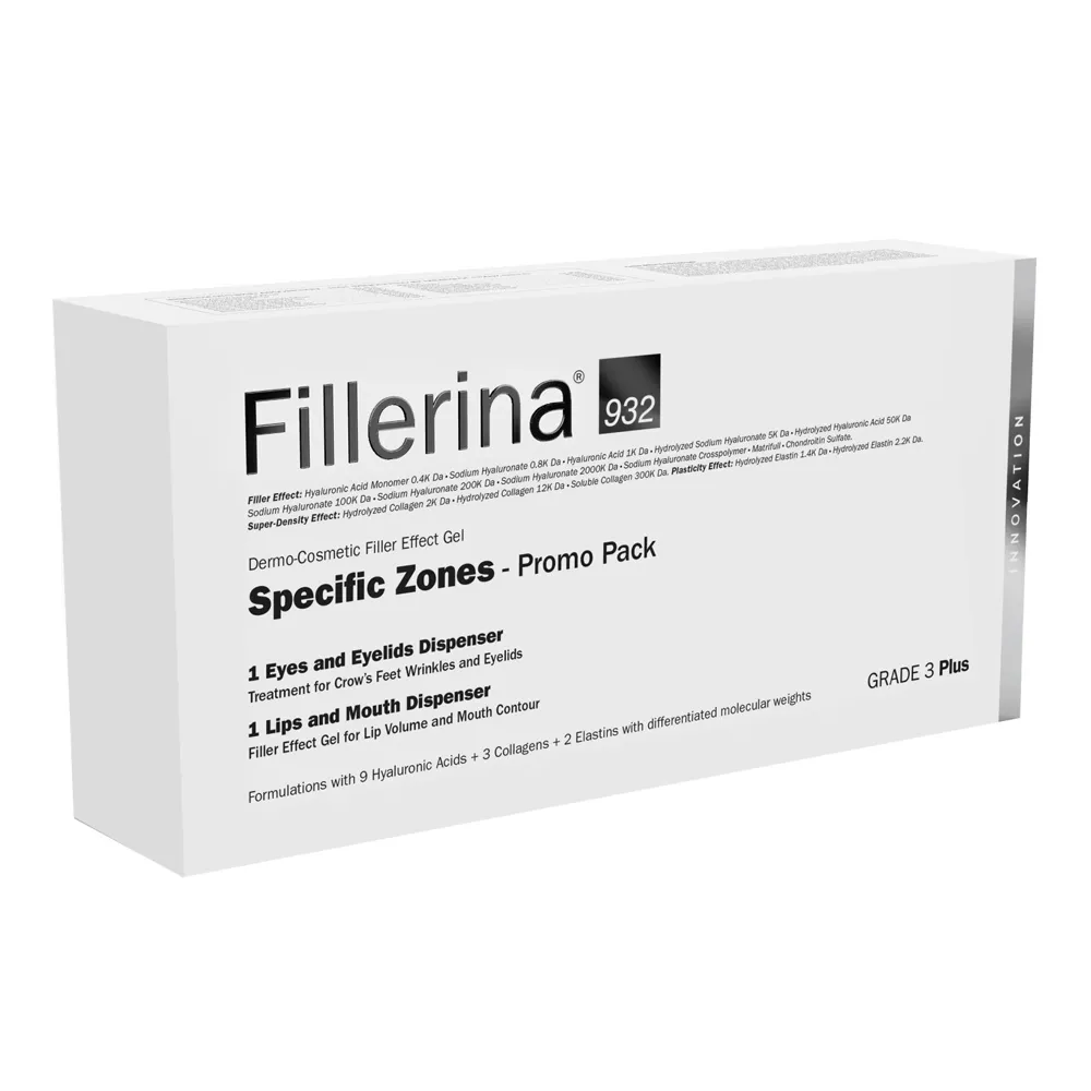 Pachet Grad 3 Plus Fillerina 932 Tratament pentru ochi si pleoape, 15 ml + Tratament pentru buze si conturul buzelor, 7 ml, Labo