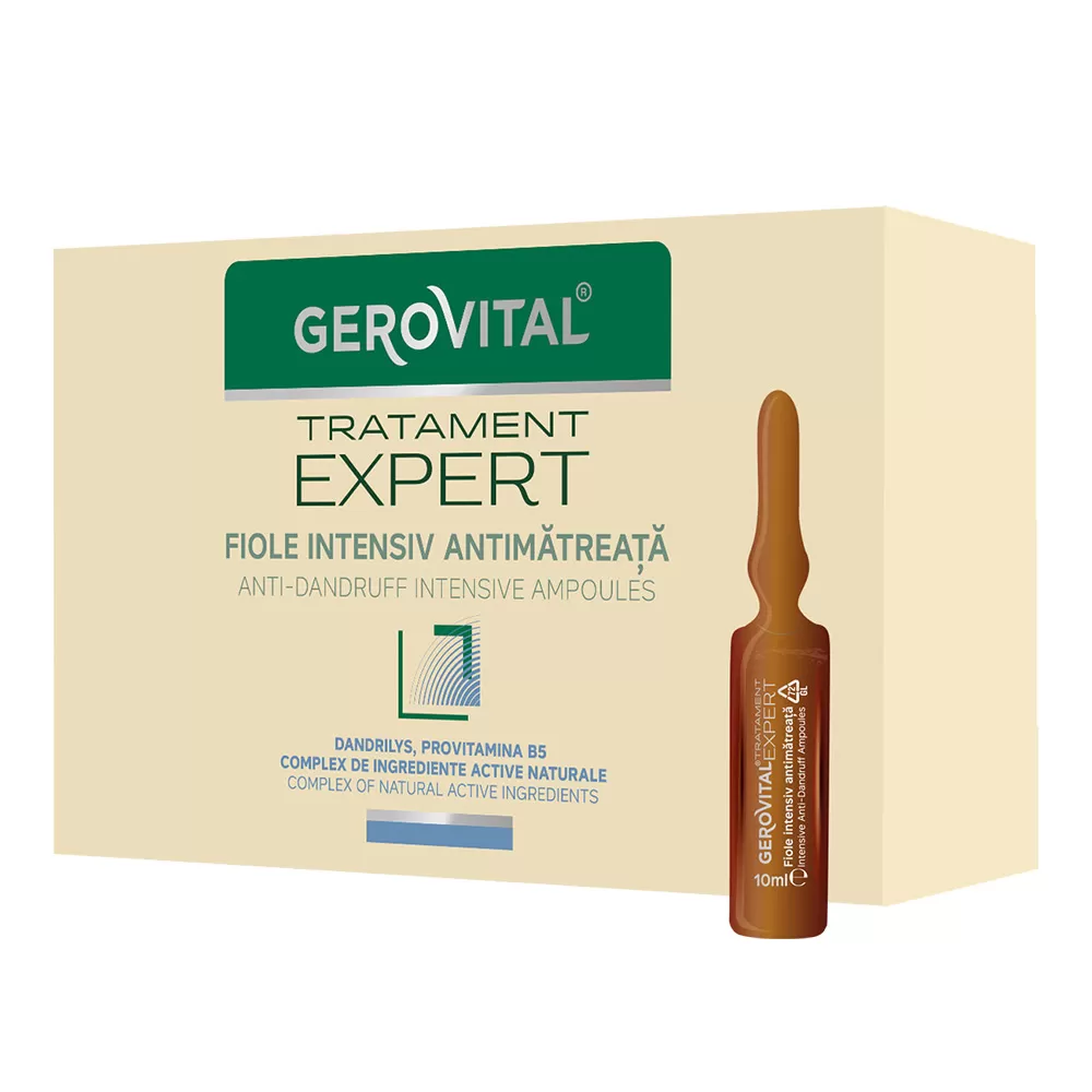 Fiole intensiv antimatreata Tratament Expert, 10 fiole x 10ml, Gerovital