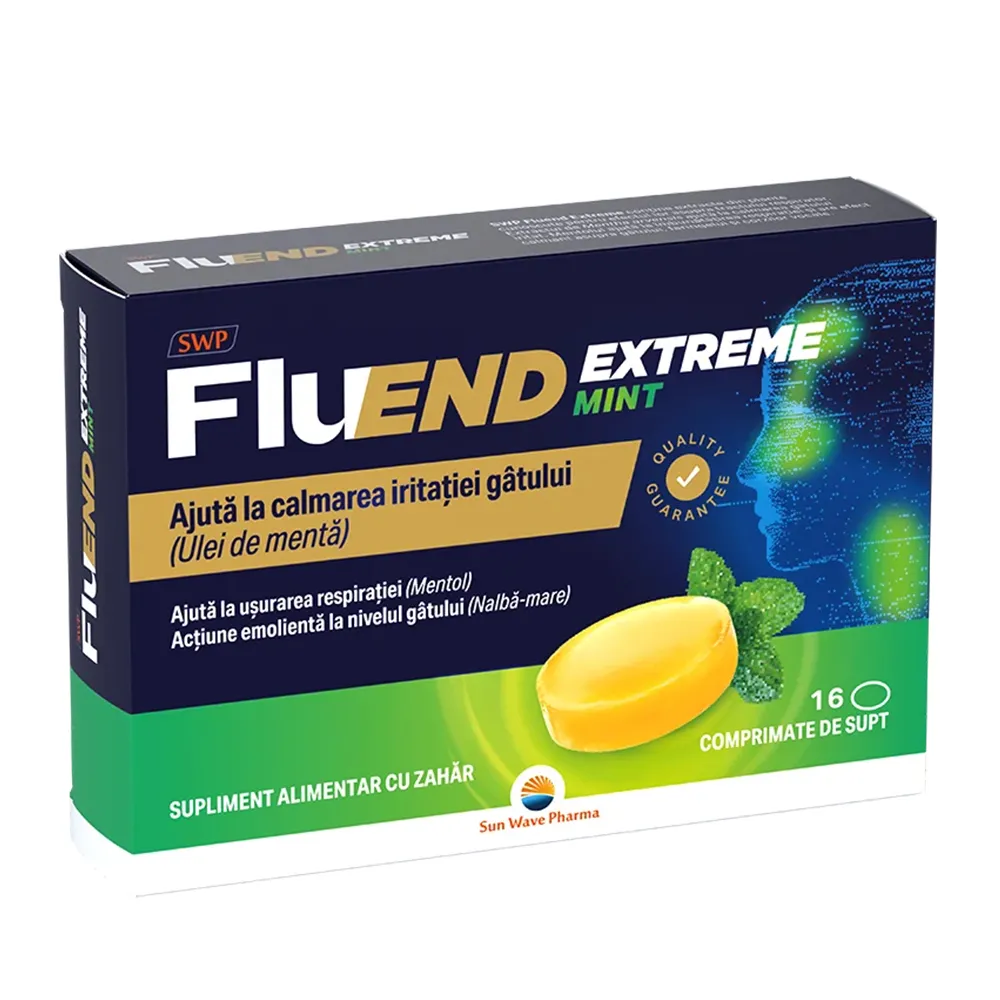 FluEnd Extreme Mint, 16 comprimate, Sun Wave Pharma