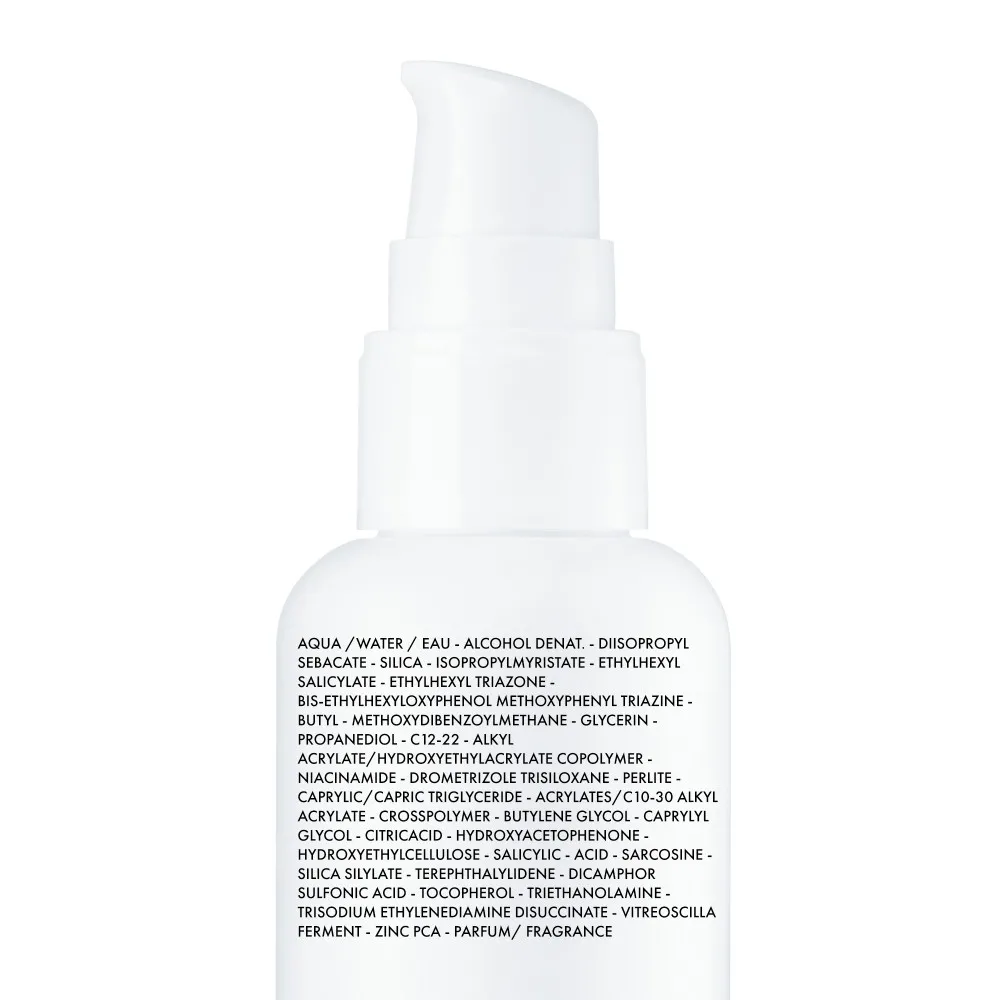 Fluid cu protectie solara SPF 50+ pentru fata, cu acid salicilic si niacinamida, ten gras cu tendinta acneica, 40 ml, Vichy