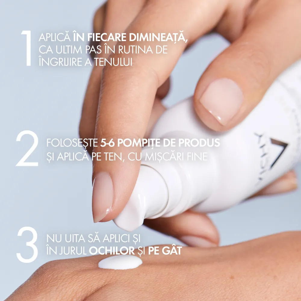Fluid pentru protectie solara cu actiune impotriva foto-imbatranirii tenului SPF50+ Capital Soleil, 40 ml, Vichy