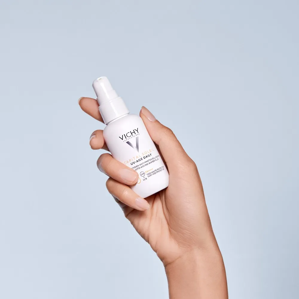 Fluid pentru protectie solara cu actiune impotriva foto-imbatranirii tenului SPF50+ Capital Soleil, 40 ml, Vichy