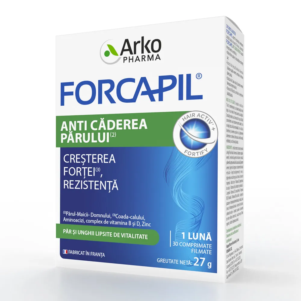 Forcapil anti caderea parului, 30 comprimate, Arkopharma