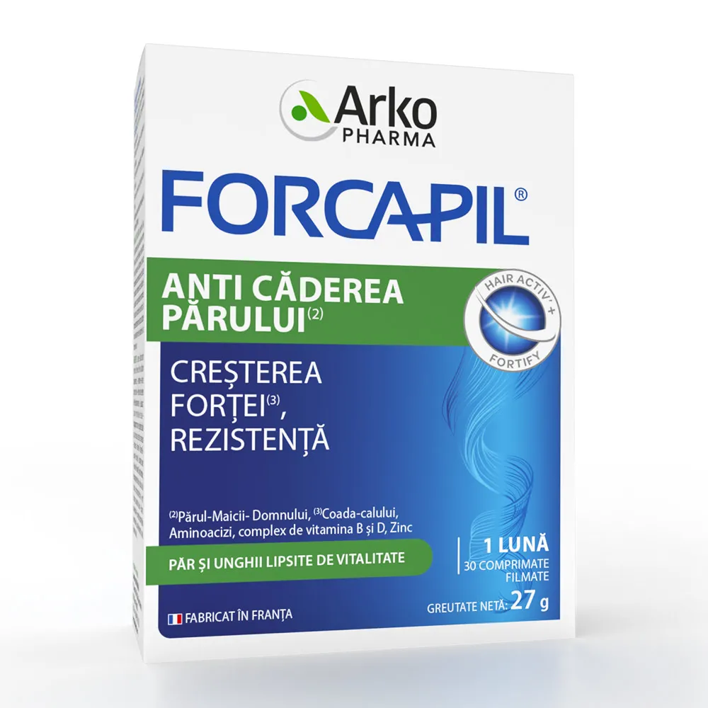 Forcapil anti caderea parului, 30 comprimate, Arkopharma