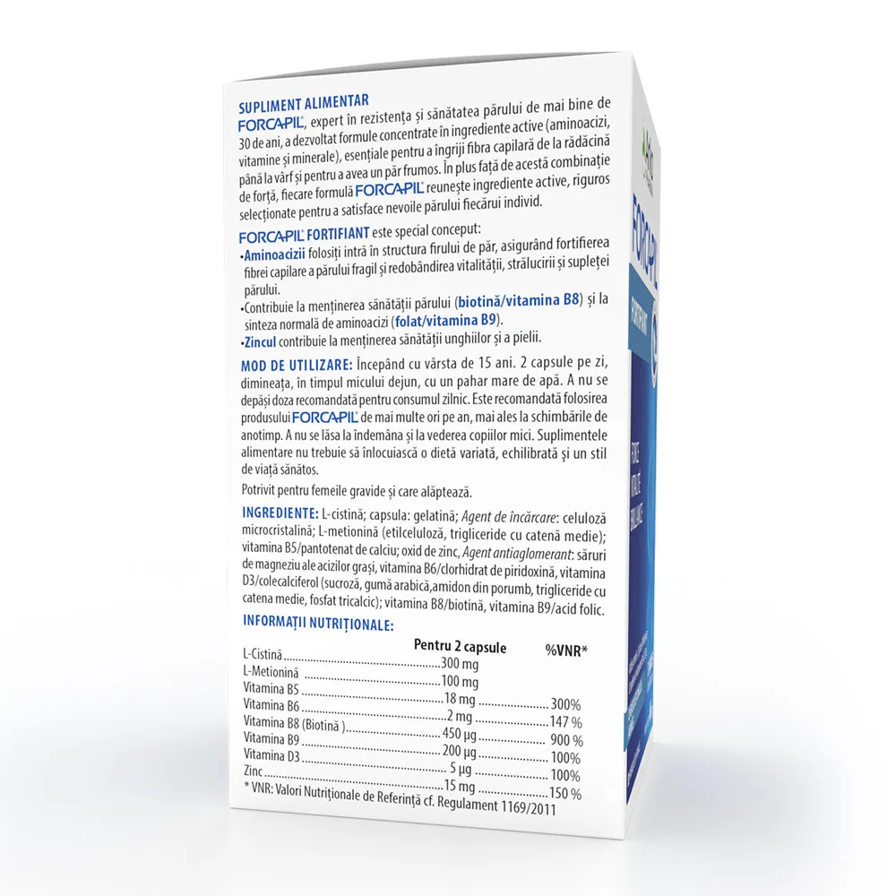 Forcapil par si unghii, 180 capsule, Arkopharma