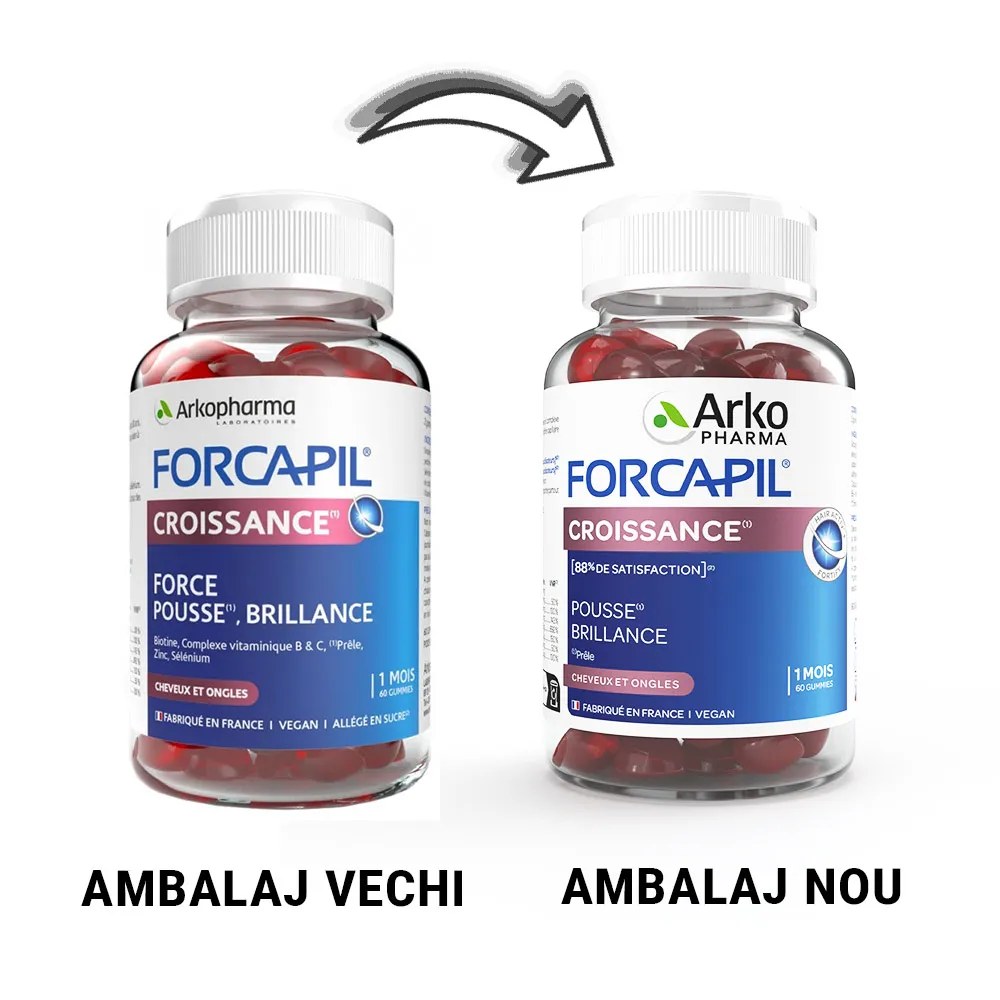 Forcapil pentru cresterea parului, 60 jeleuri