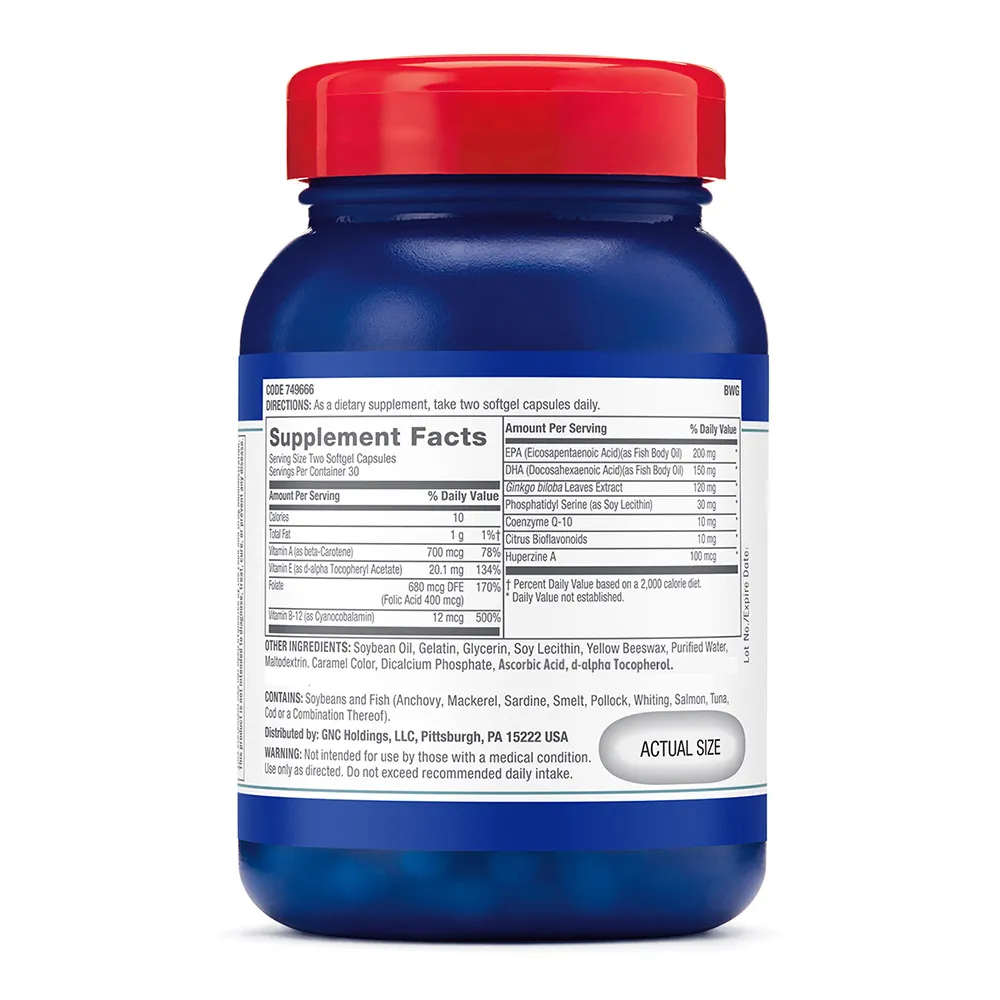 Formula Pentru Sanatatea Creierului Si Imbunatatirea Memoriei, 60 capsule, Gnc