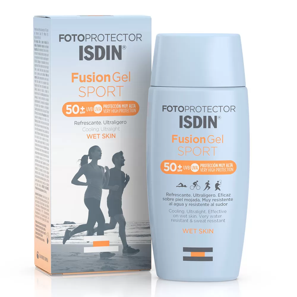 Gel de protectie solara pentru corp cu SPF 50 Fusion Gel Sport, 100 ml, Isdin