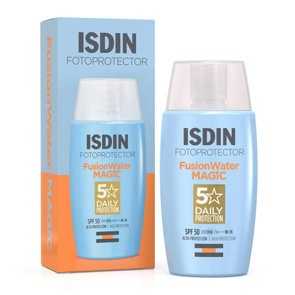 Crema faciala de protectie solara SPF50 Fusion Water Magic, 50 ml, Isdin
