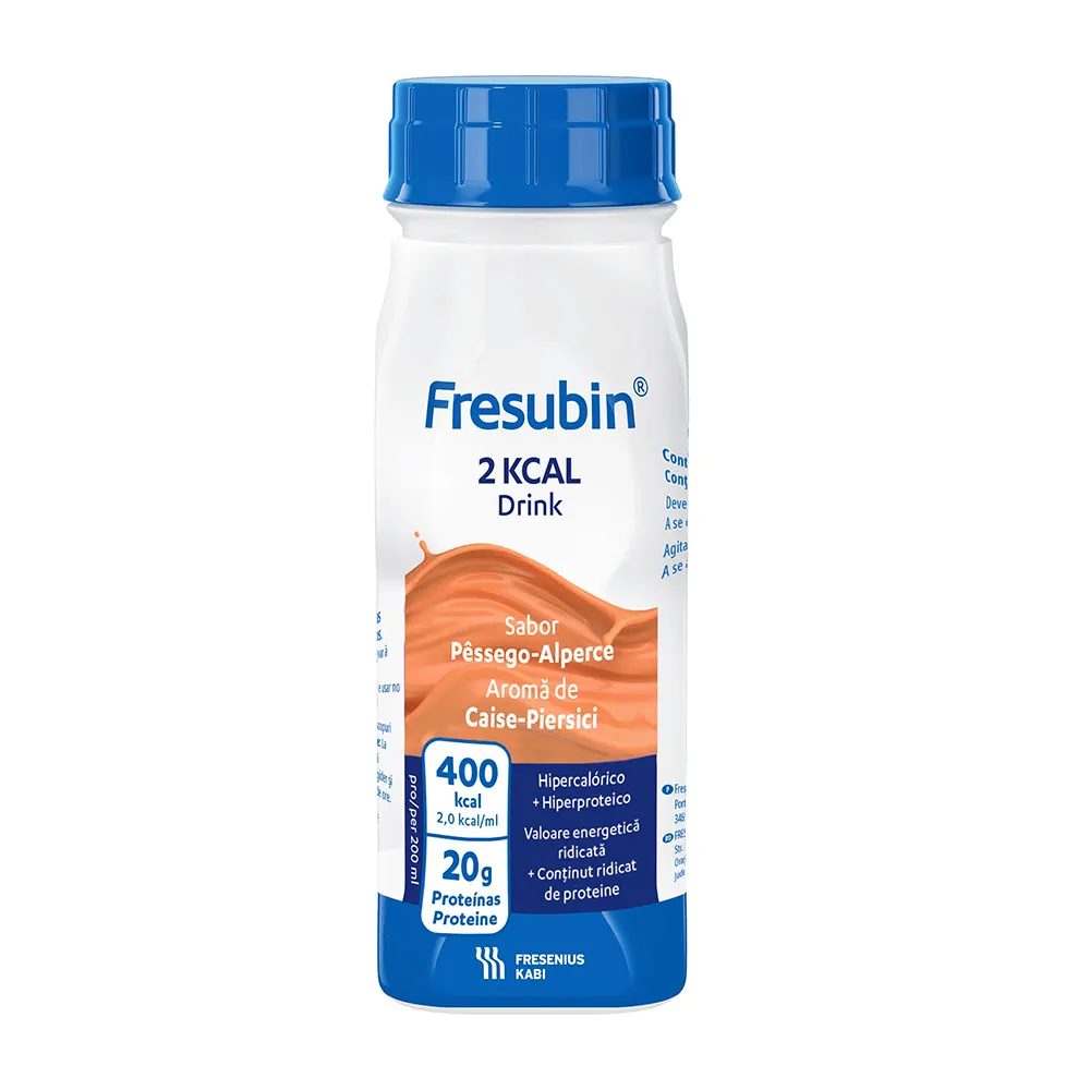 Fresubin 2 Kcal Drink Caise si Piersici 200ml x 4 - Fresenius