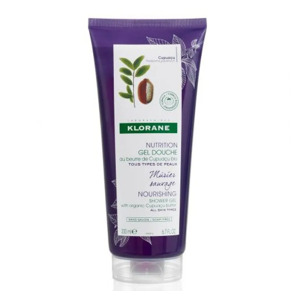 Gel de dus cu unt de Cupuacu si mure salbatice Nutrition, 200 ml, Klorane