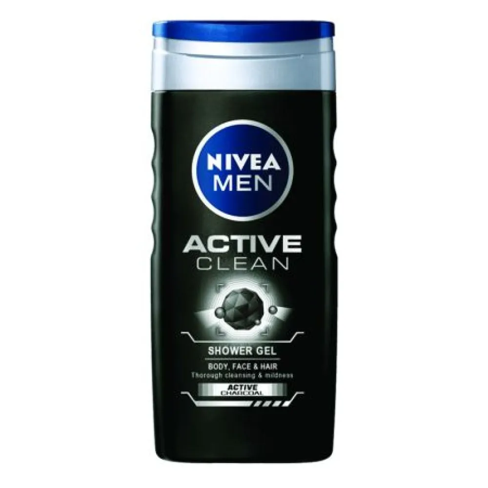 Gel de dus pentru barbati Active Clean, 500 ml, Nivea