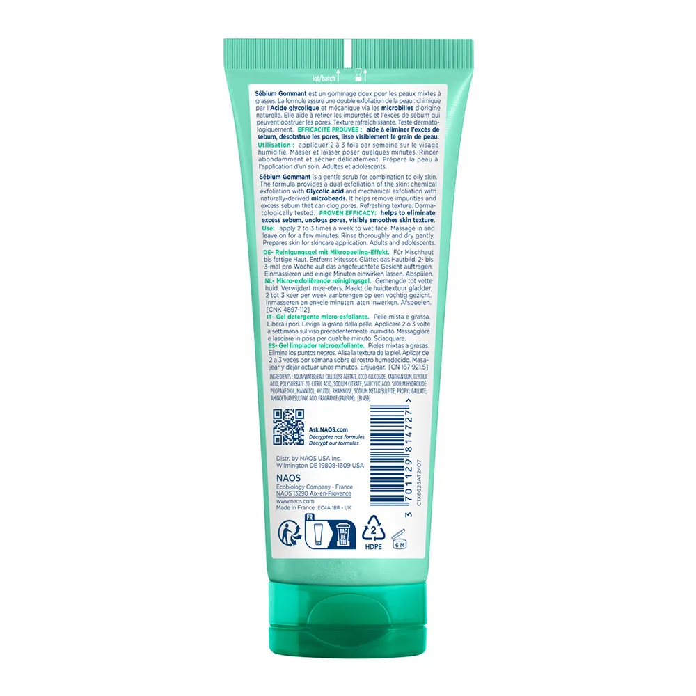 Gel Exfoliant Sebium, 75ml, Bioderma