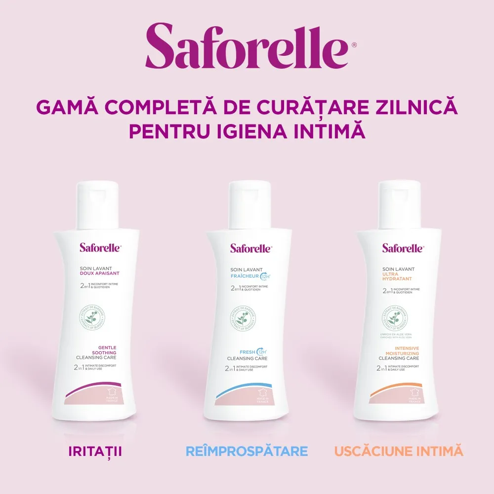 Gel ingrijire intima cu extract de brusture Saforelle, 100 ml, Laboratoarele Iprad