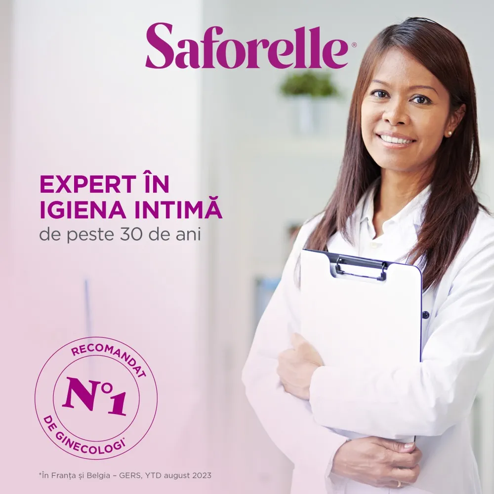 Gel ingrijire intima si corporala cu extract de brusture Saforelle, 250 ml, Laboratoarele Iprad