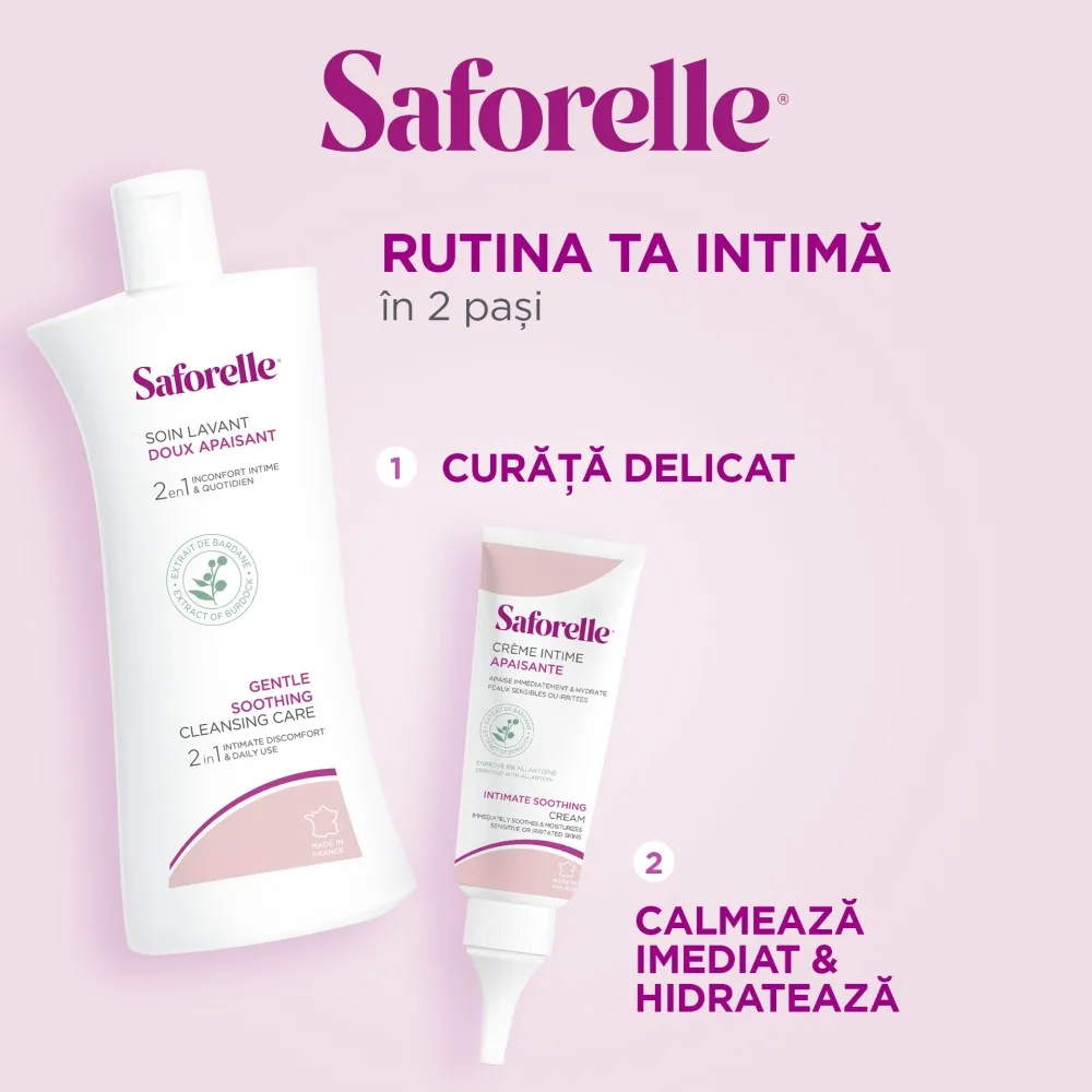 Gel ingrijire intima si corporala cu extract de brusture Saforelle, 500 ml, Biocodex