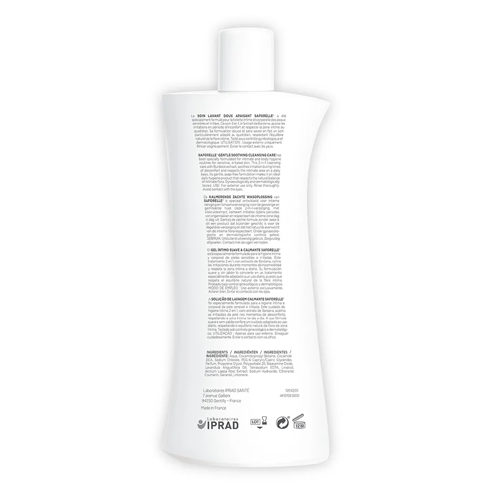 Gel ingrijire intima si corporala cu extract de brusture Saforelle, 500 ml, Biocodex