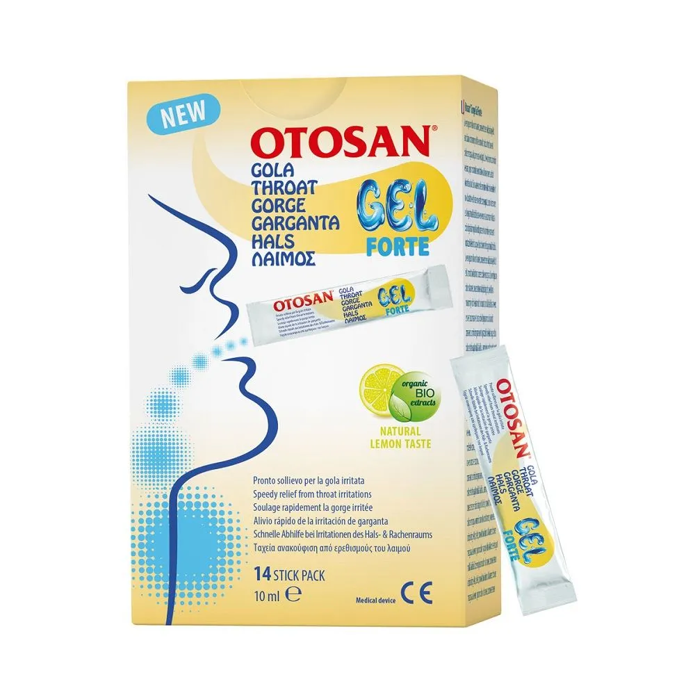 Gel pentru gat forte, 14 plicuri x 10 ml, Otosan
