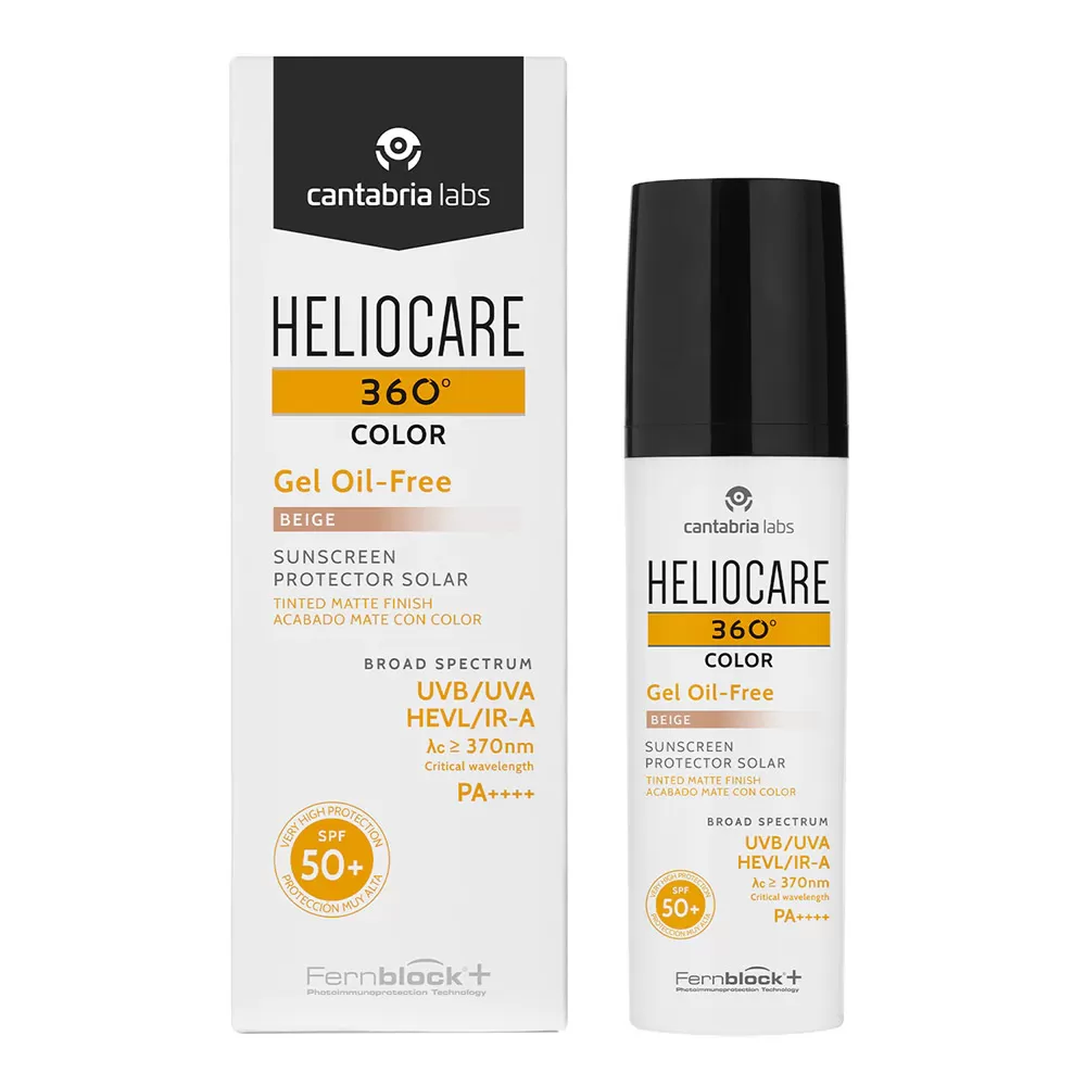 Gel pentru protectie solara cu SPF 50+ Heliocare 360 Color, Nuanta Beige, 50 ml, Cantabria Labs
