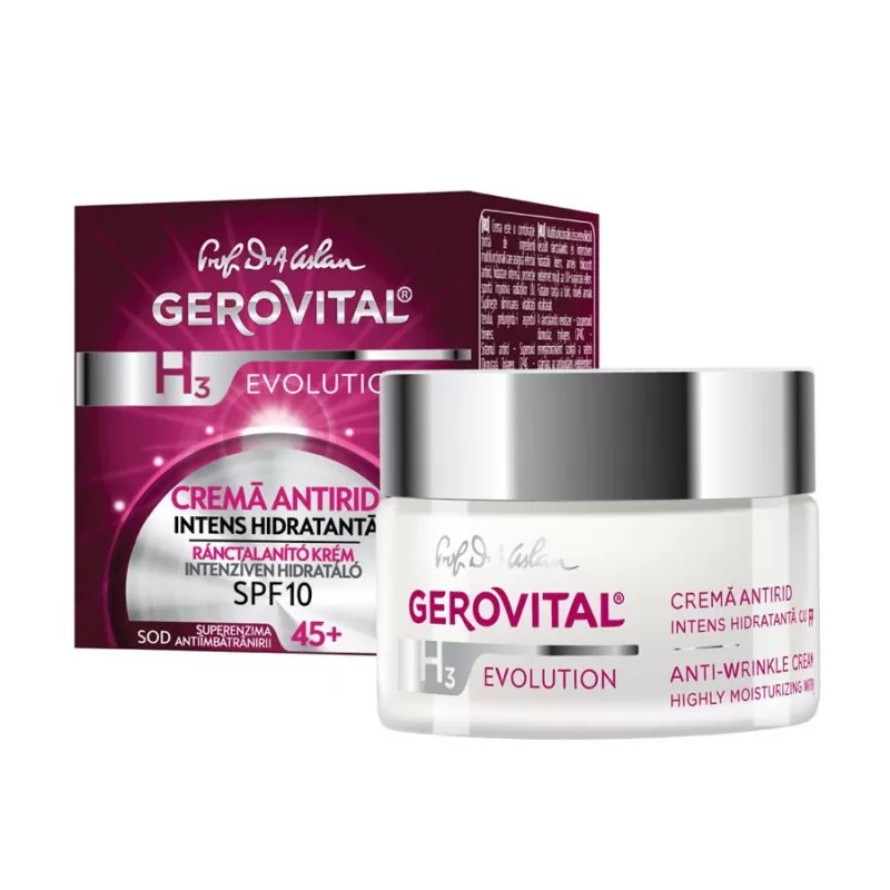 Gerovital Evolution Crema Antirid Intens Hidratanta SPF10 - 45+ x 50 ml