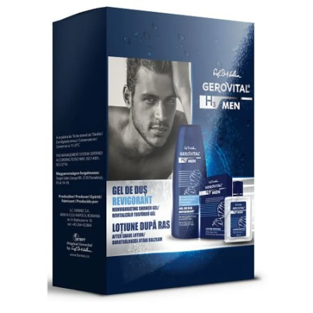 Gerovital H3 Men Gel de Dus x 400 ml + Lotiune dupa Ras x 100 ml