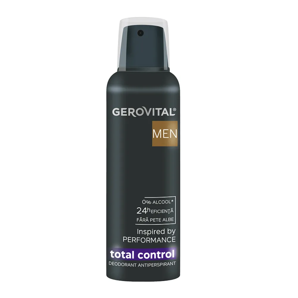 Deodorant Antiperspirant Total Control, 150ml, Gerovital Men