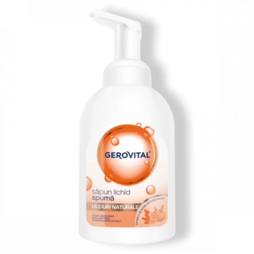 Gerovital Sapun Lichid Spuma cu Uleiuri Naturale x 300ml