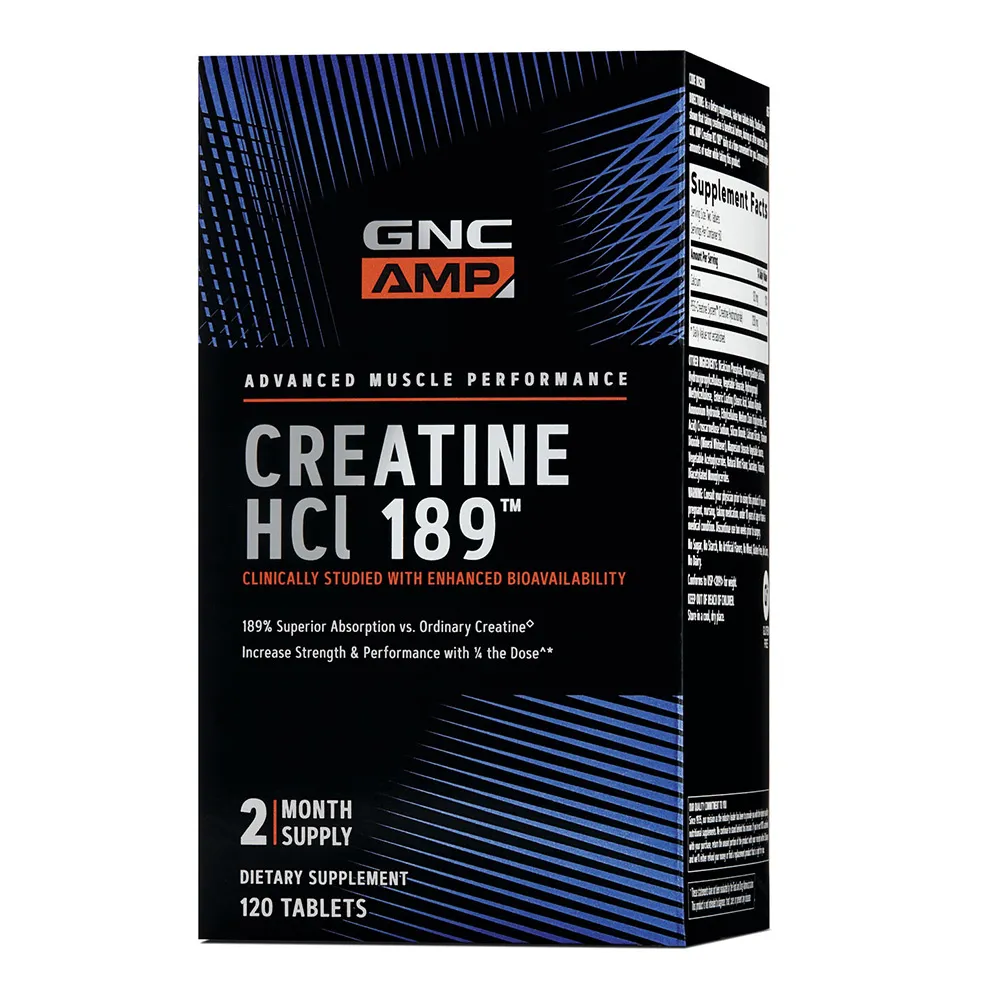 AMP Creatine HCl 189 Creatina, 120 tablete, GNC