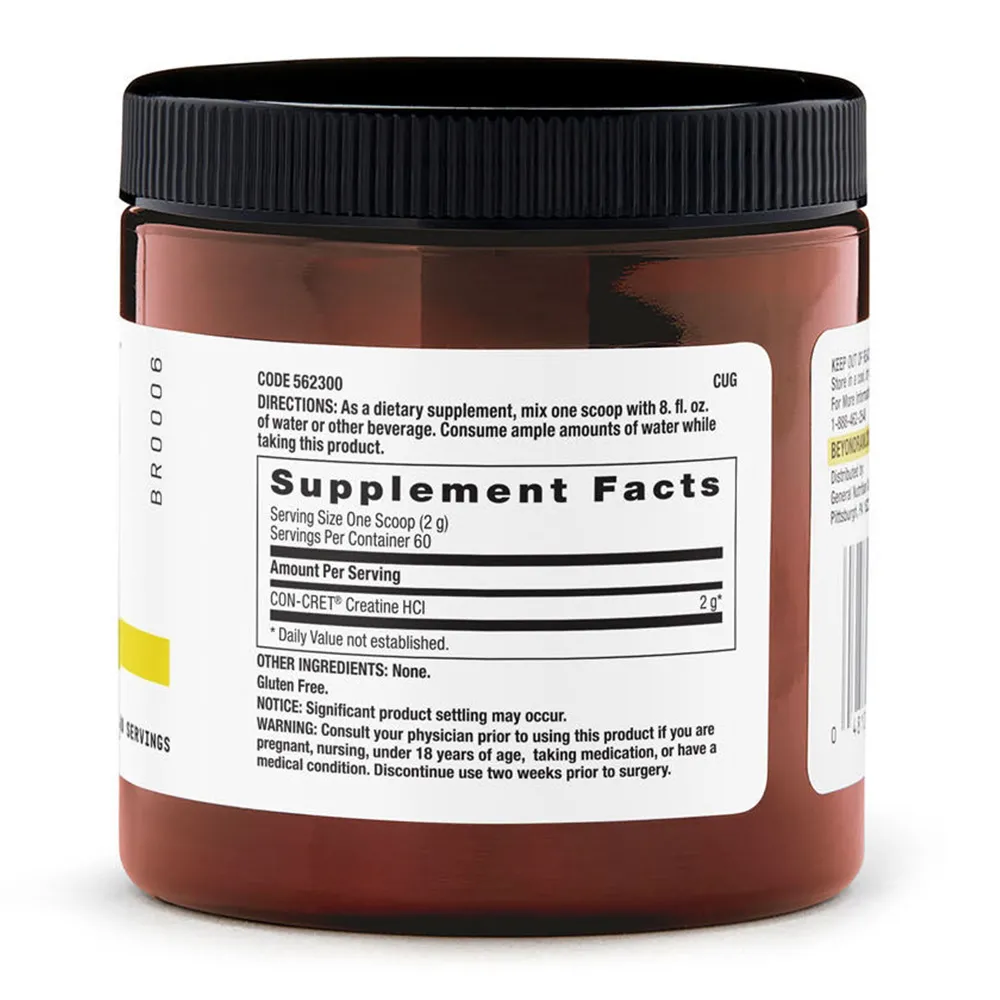 Beyond Raw Chemistry Labs Creatine HCl, pulbere, 120g, GNC
