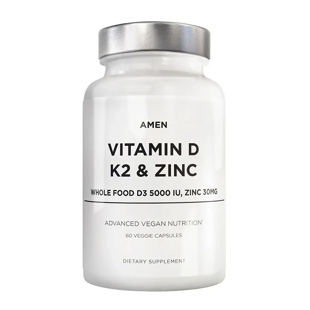 Formula pentru imunitate, oase puternice si protectie cardiovasculara Vitamin D - K2 & Zinc, 60 cps, GNC CodeAge