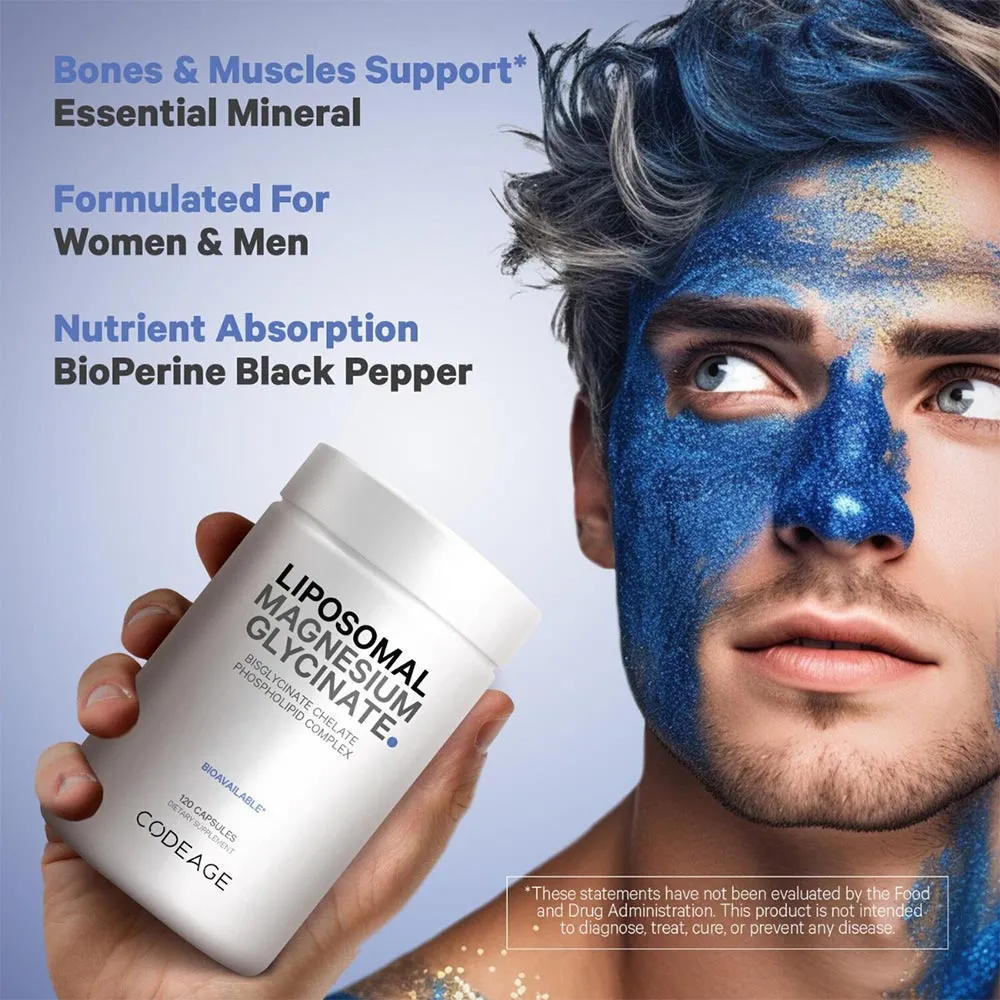 Magneziu Bisglicinat Lipozomal cu BioPerine® - Formula Avansata pentru Absorbtie Superioara, 120 capsule, GNC