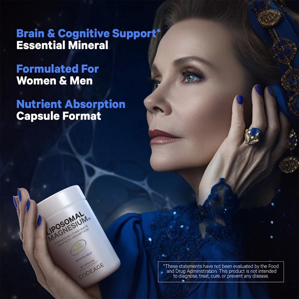Magneziu L-Treonat Liposomal cu Fosfolipide - Formula Avansata pentru Absorbtie Superioara, 90 capsule, GNC