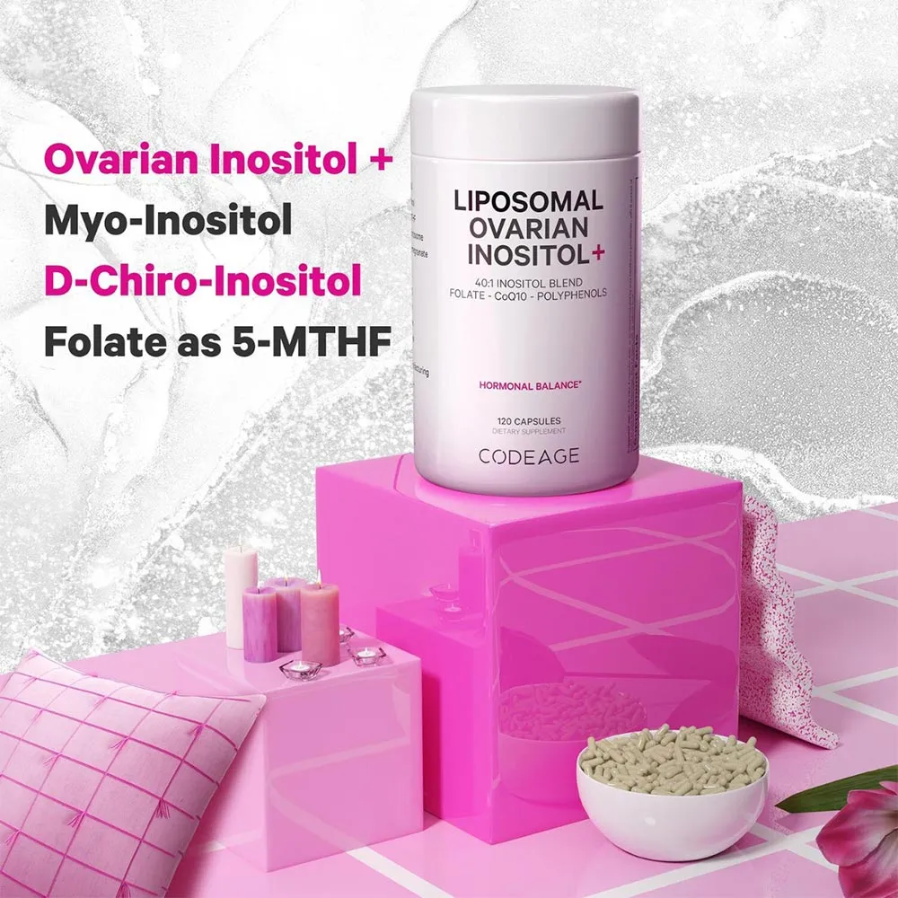 Codeage Liposomal Ovarian Inositol+, Myo-Inozitol Ovarian cu Coenzima Q10, 120 capsule, GNC