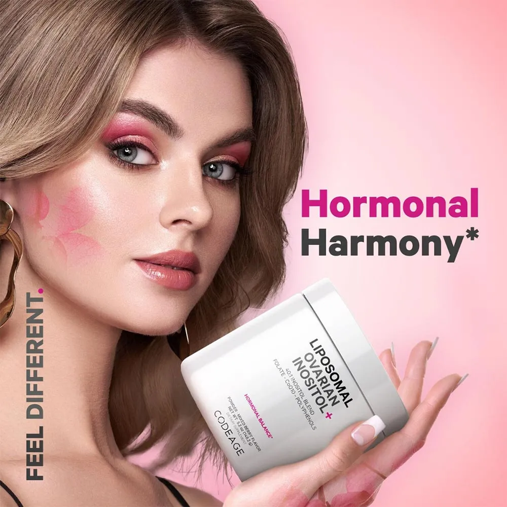 Codeage Liposomal Ovarian Inositol+ - Mixed Berry , Myo-Inozitol Ovarian cu Coenzima Q10 cu Aroma de Fructe de Padure, 148.2g, GNC