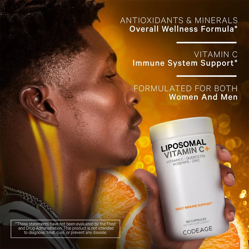 Vitamina C Liposomala - Formula Avansata pentru Absorbtie Superioara CodeAge, 180 capsule, GNC